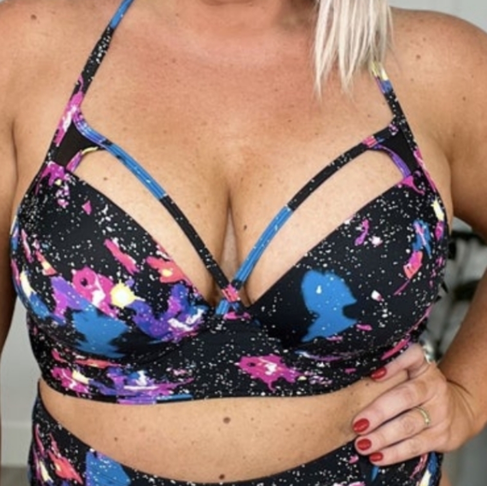 B1921 2X Galaxy Strappy Swim Suit Top